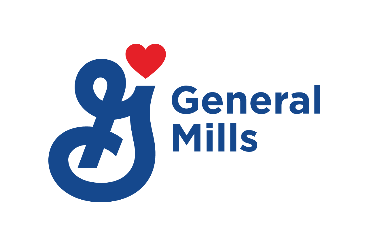 General Mills logo blue and red